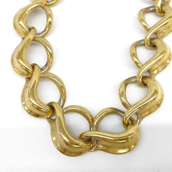 Vintage Givenchy Gold-Tone Chunky Statement Necklace - Picture 1 of 7